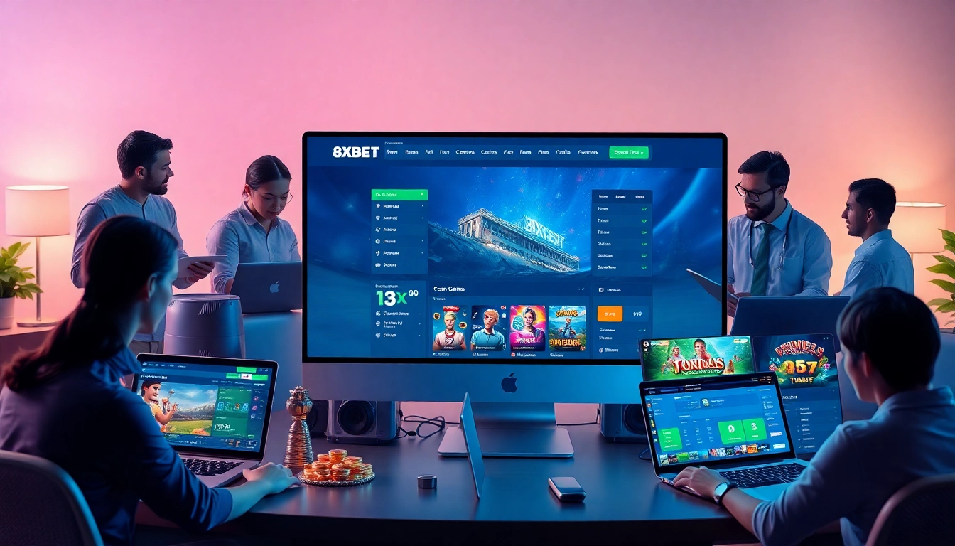 Engaging online gambling experience on 8xbet.com.se, showcasing diverse players and modern betting interface.